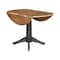 International Concepts Round Round 42 in. Top Dual Drop Leaf Pedestal Dining Table in Hickory/Washed Coal, 42 in W, Wood K45-42DPT-27B - alternate 7